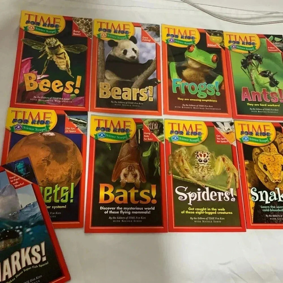 Lot of 9 Time For Kids books, Science Scoops soft cover 1,2,3 reading level - Picture 2 of 5